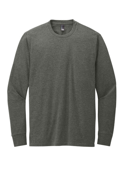 District Perfect Blend CVC Long Sleeve Tee DT109 Heathered Charcoal