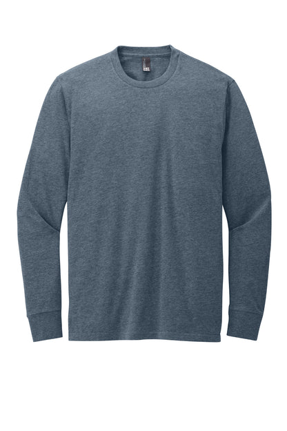 District Perfect Blend CVC Long Sleeve Tee DT109 Heathered Navy