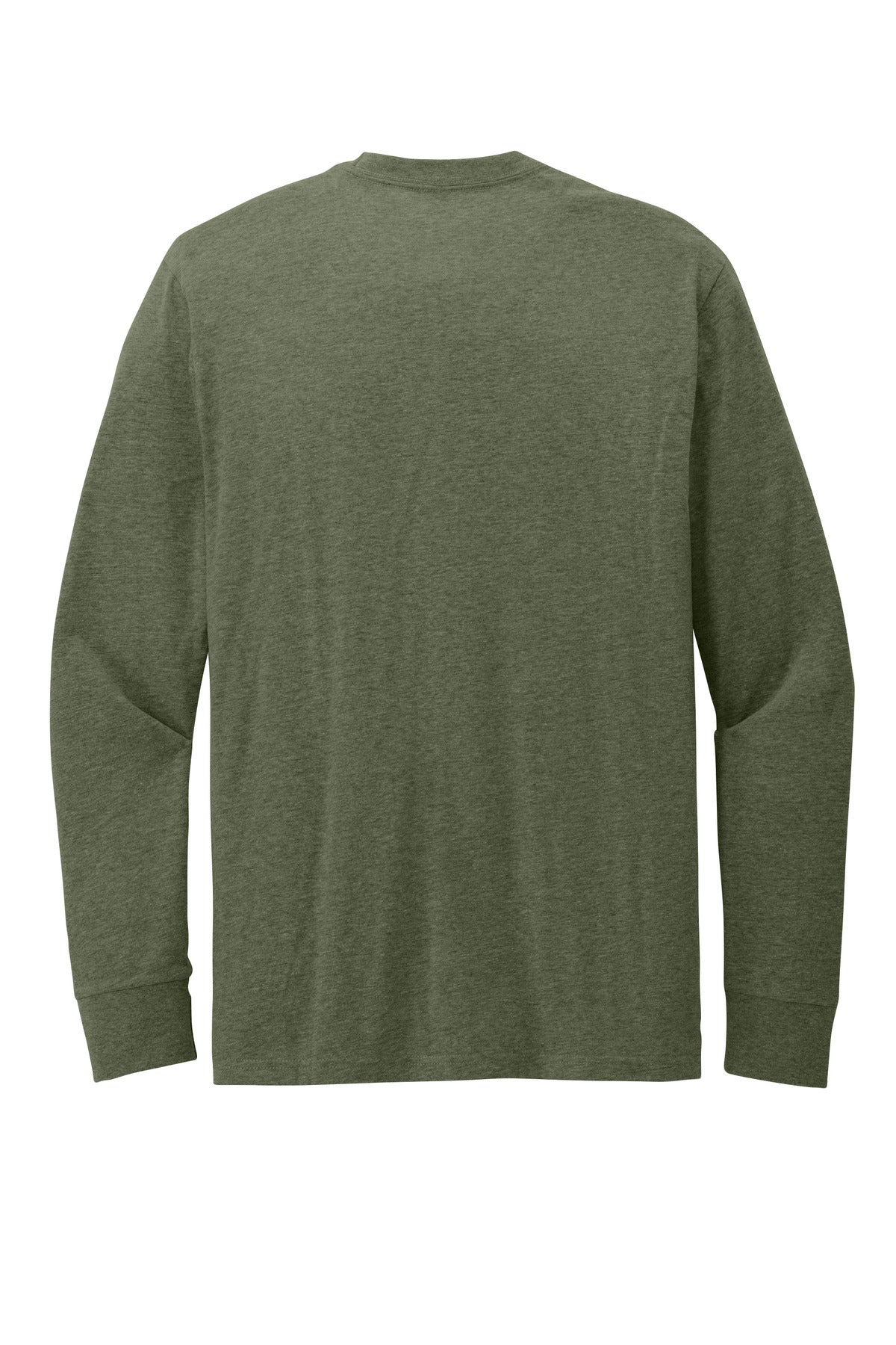 District Perfect Blend CVC Long Sleeve Tee DT109 Heathered Olive