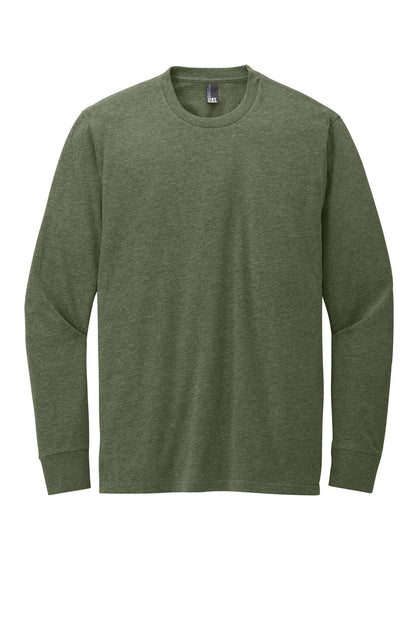 District Perfect Blend CVC Long Sleeve Tee DT109 Heathered Olive