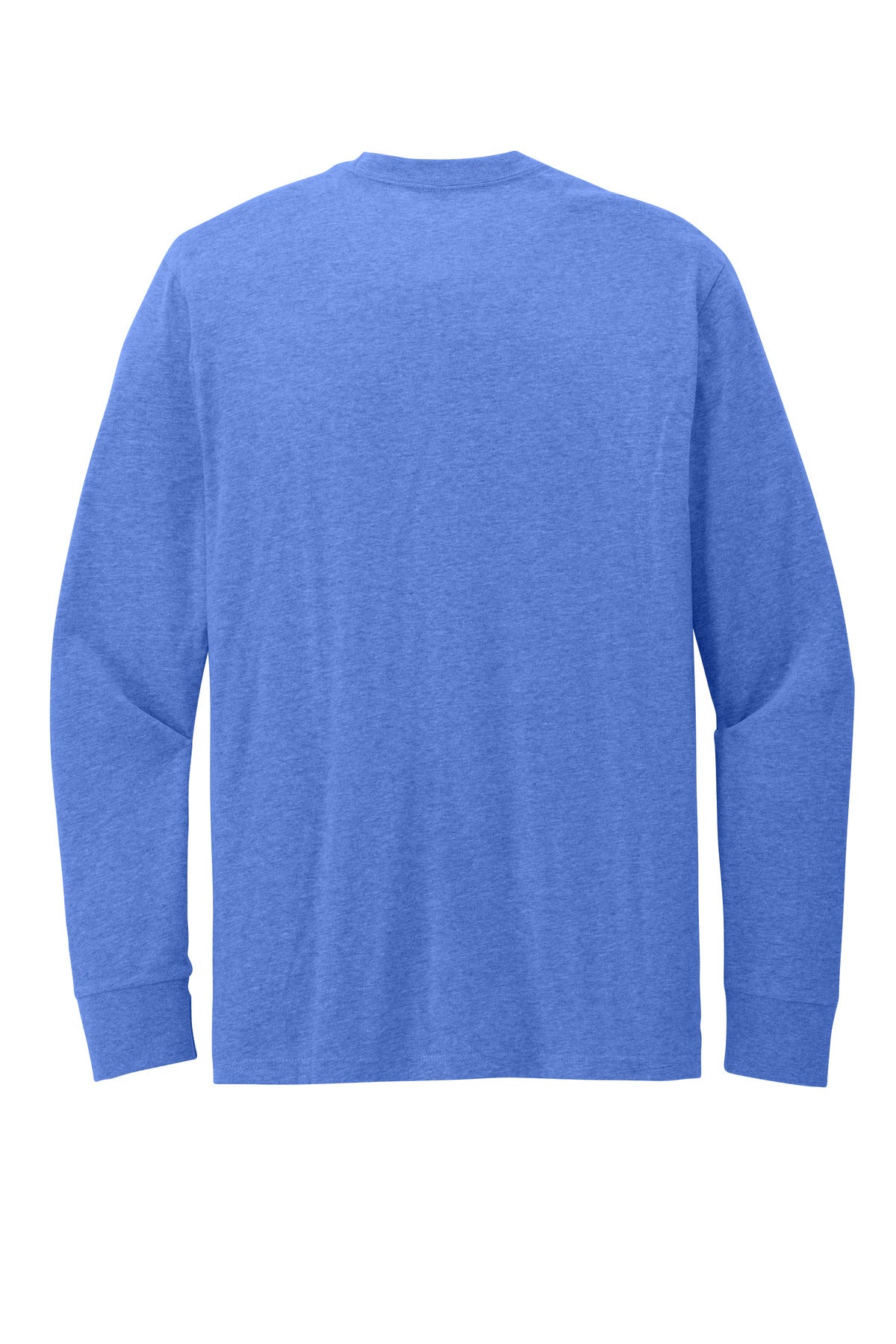 District Perfect Blend CVC Long Sleeve Tee DT109 Heathered Royal