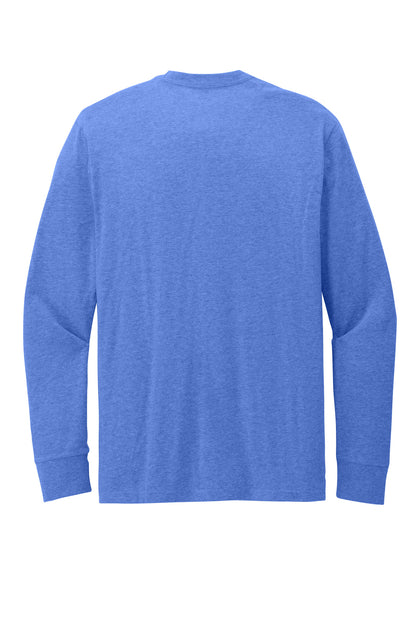 District Perfect Blend CVC Long Sleeve Tee DT109 Heathered Royal