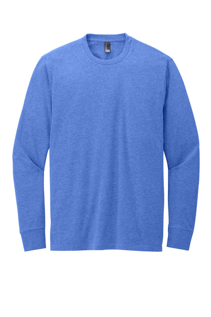 District Perfect Blend CVC Long Sleeve Tee DT109 Heathered Royal