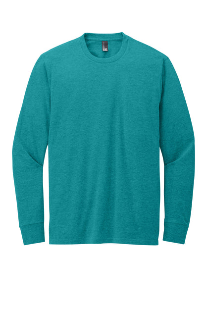 District Perfect Blend CVC Long Sleeve Tee DT109 Heathered Teal