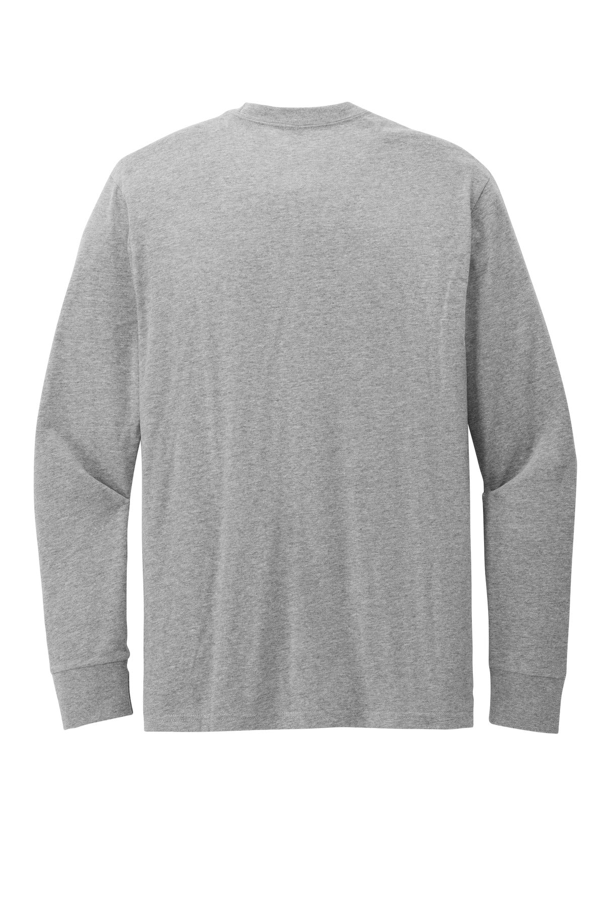 District Perfect Blend CVC Long Sleeve Tee DT109 Light Heather Grey