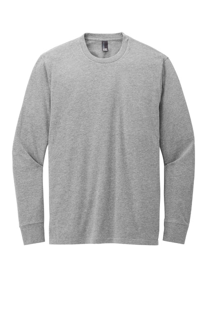 District Perfect Blend CVC Long Sleeve Tee DT109 Light Heather Grey