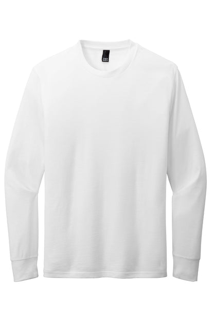 District Perfect Blend CVC Long Sleeve Tee DT109 White