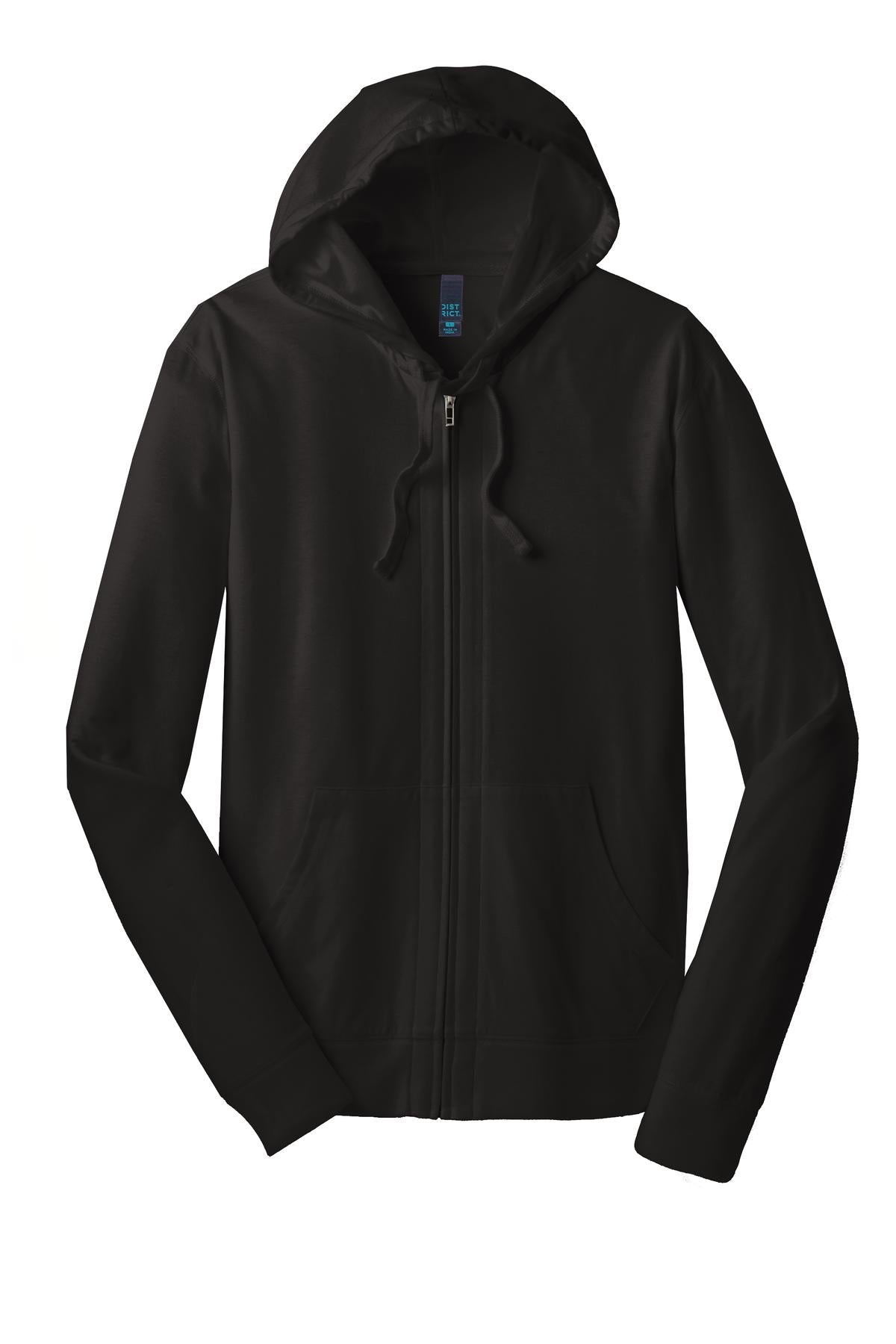 District Jersey Full-Zip Hoodie DT1100 Black