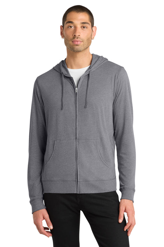 District Jersey Full-Zip Hoodie DT1100 Dark Heather Grey