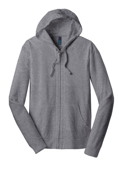 District Jersey Full-Zip Hoodie DT1100 Dark Heather Grey