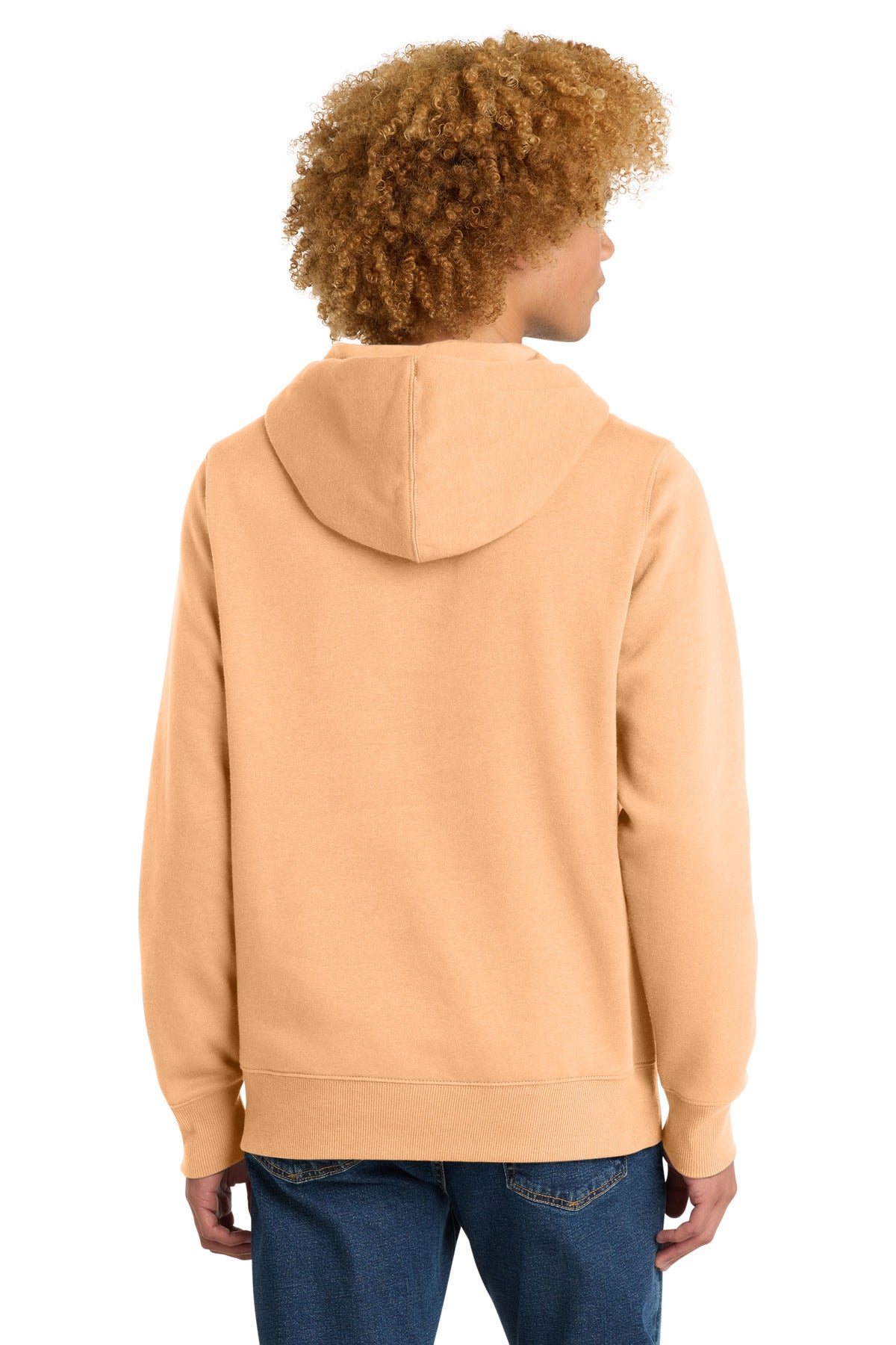 District Perfect Weight Fleece Hoodie DT1101 Apricot