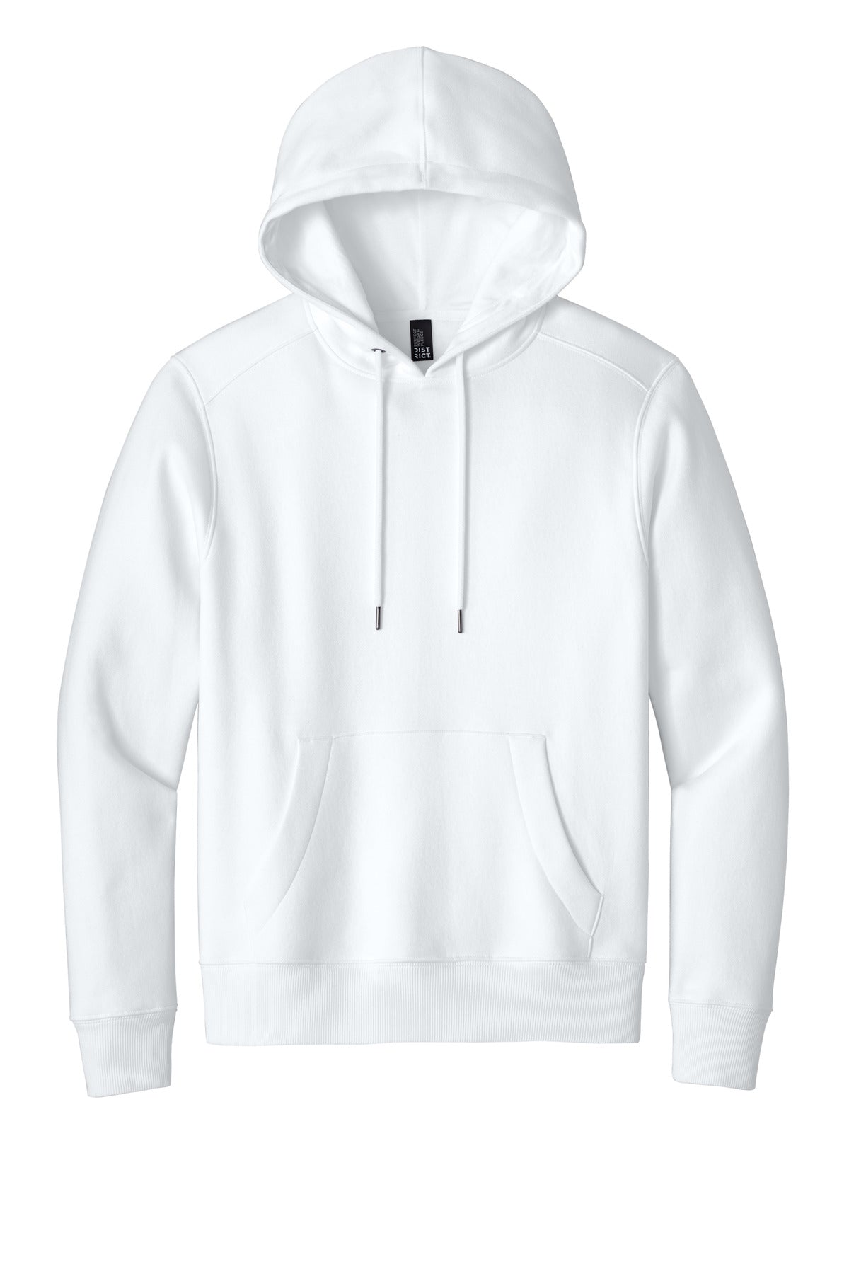 District Perfect Weight Fleece Hoodie DT1101 Bright White