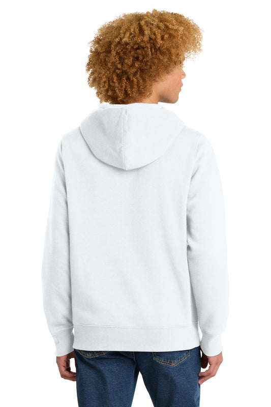 District Perfect Weight Fleece Hoodie DT1101 Bright White