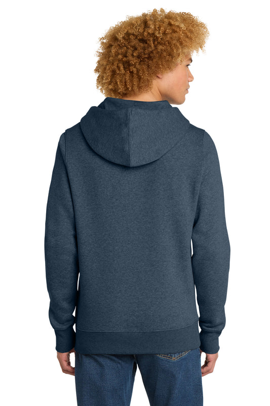 District Perfect Weight Fleece Hoodie DT1101 Heathered Navy