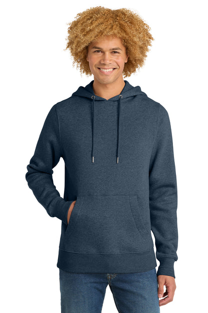 District Perfect Weight Fleece Hoodie DT1101 Heathered Navy
