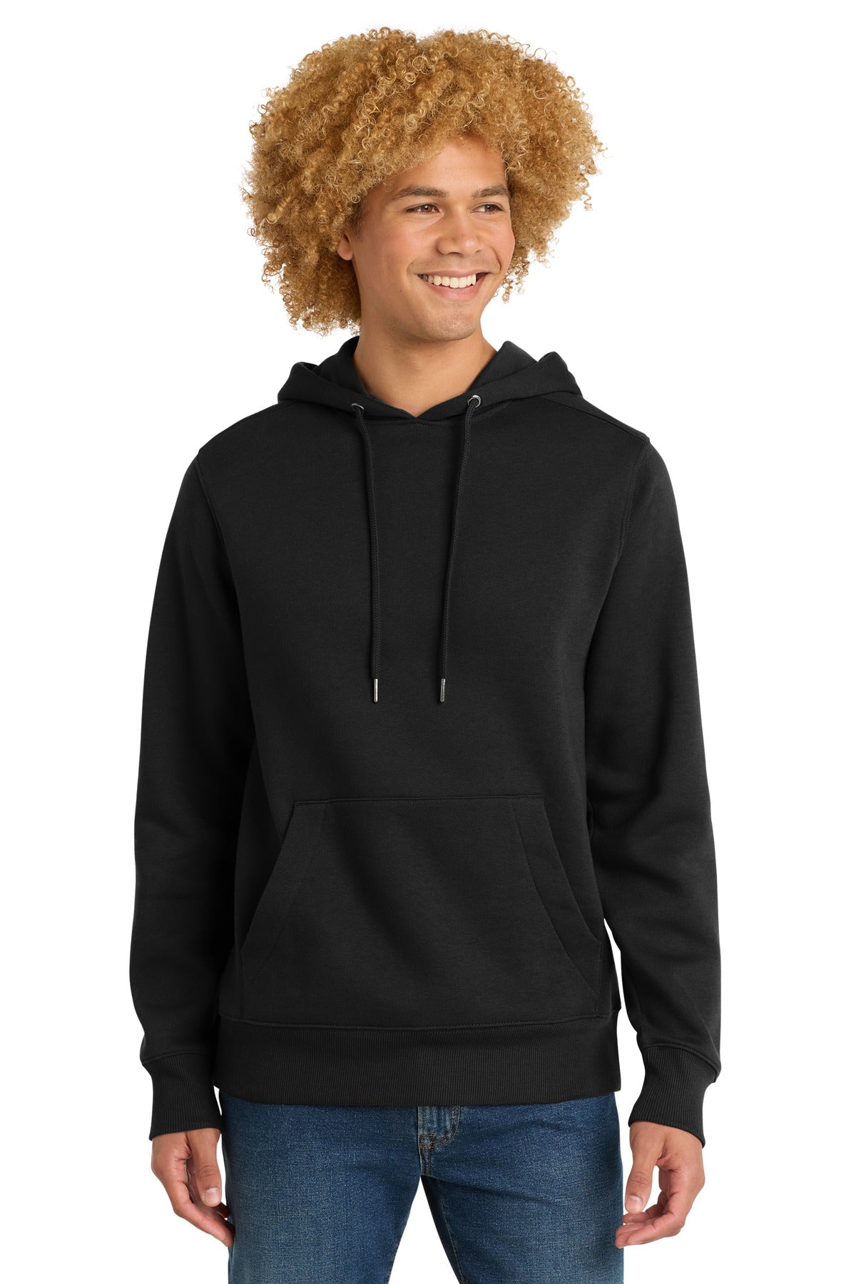 District Perfect Weight Fleece Hoodie DT1101 Jet Black