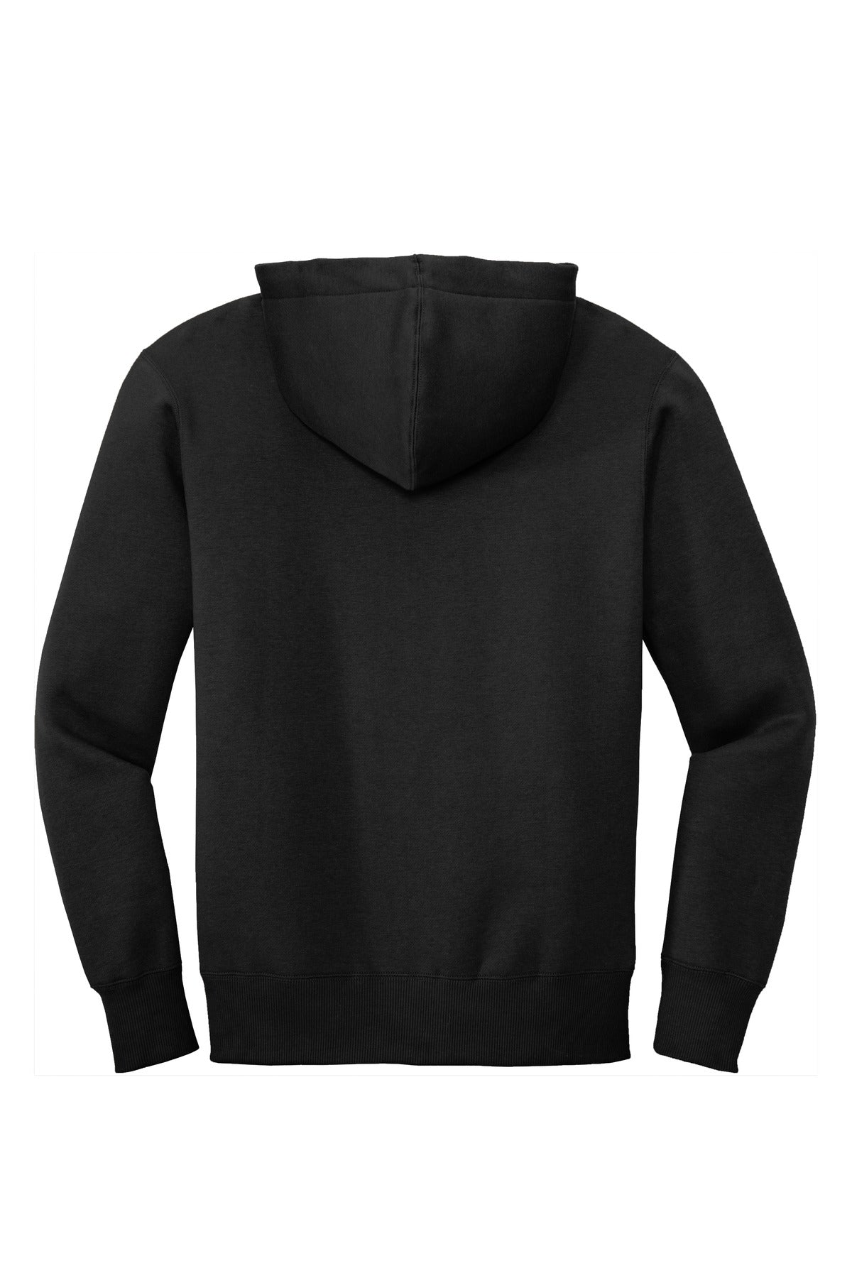 District Perfect Weight Fleece Full-Zip Hoodie DT1103 Jet Black