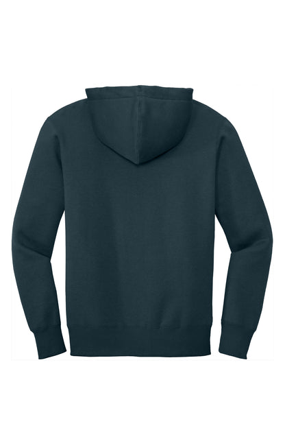 District Perfect Weight Fleece Full-Zip Hoodie DT1103 New Navy