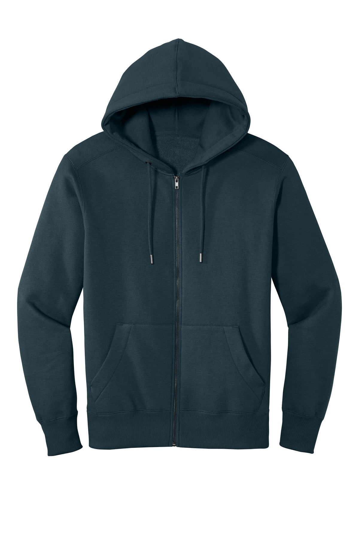 District Perfect Weight Fleece Full-Zip Hoodie DT1103 New Navy