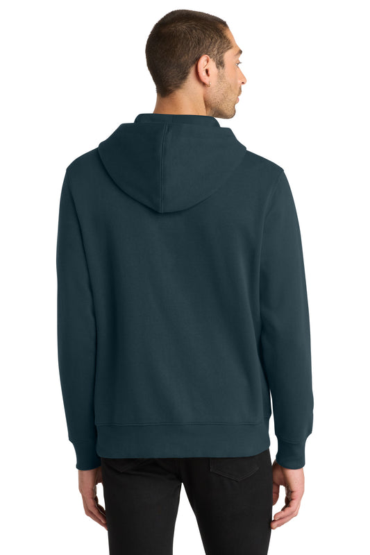 District Perfect Weight Fleece Full-Zip Hoodie DT1103 New Navy