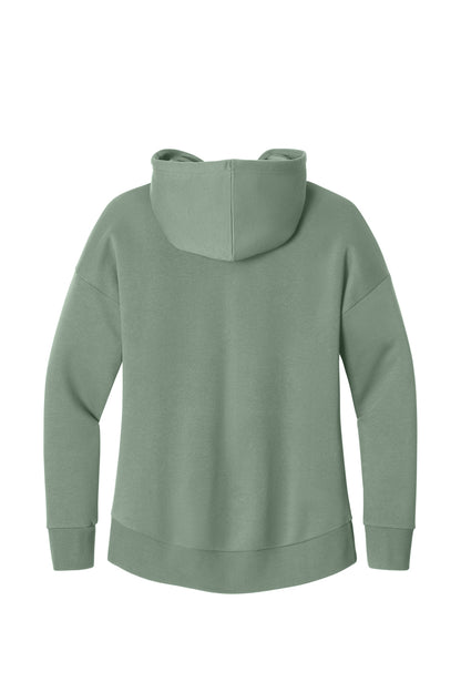 District Women's Perfect Weight Fleece Drop Shoulder Full-Zip Hoodie DT1104 Laurel Green