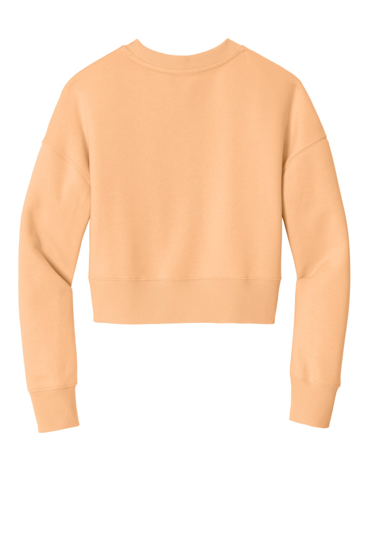 District Women's Perfect Weight Fleece Cropped Crew DT1105 Apricot