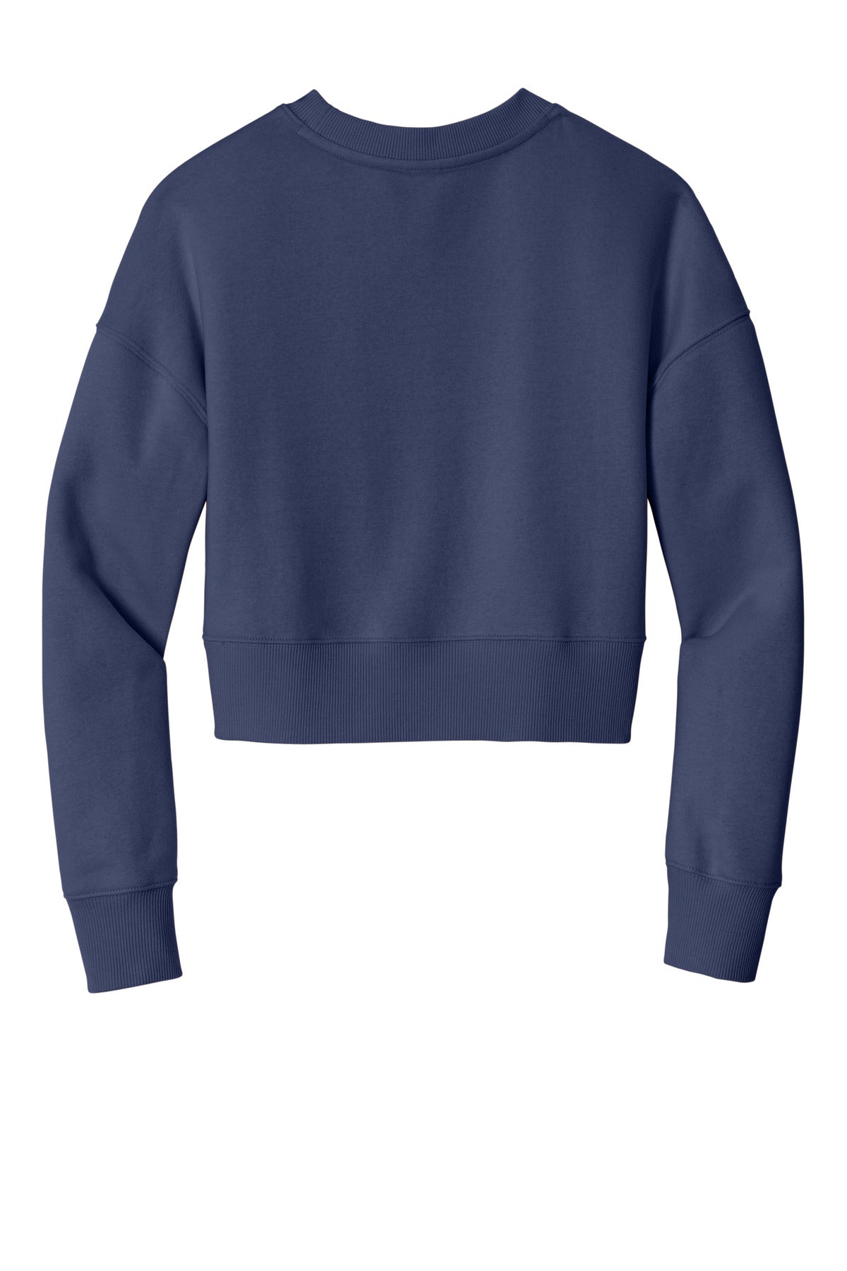 District Women's Perfect Weight Fleece Cropped Crew DT1105 Tanzanite