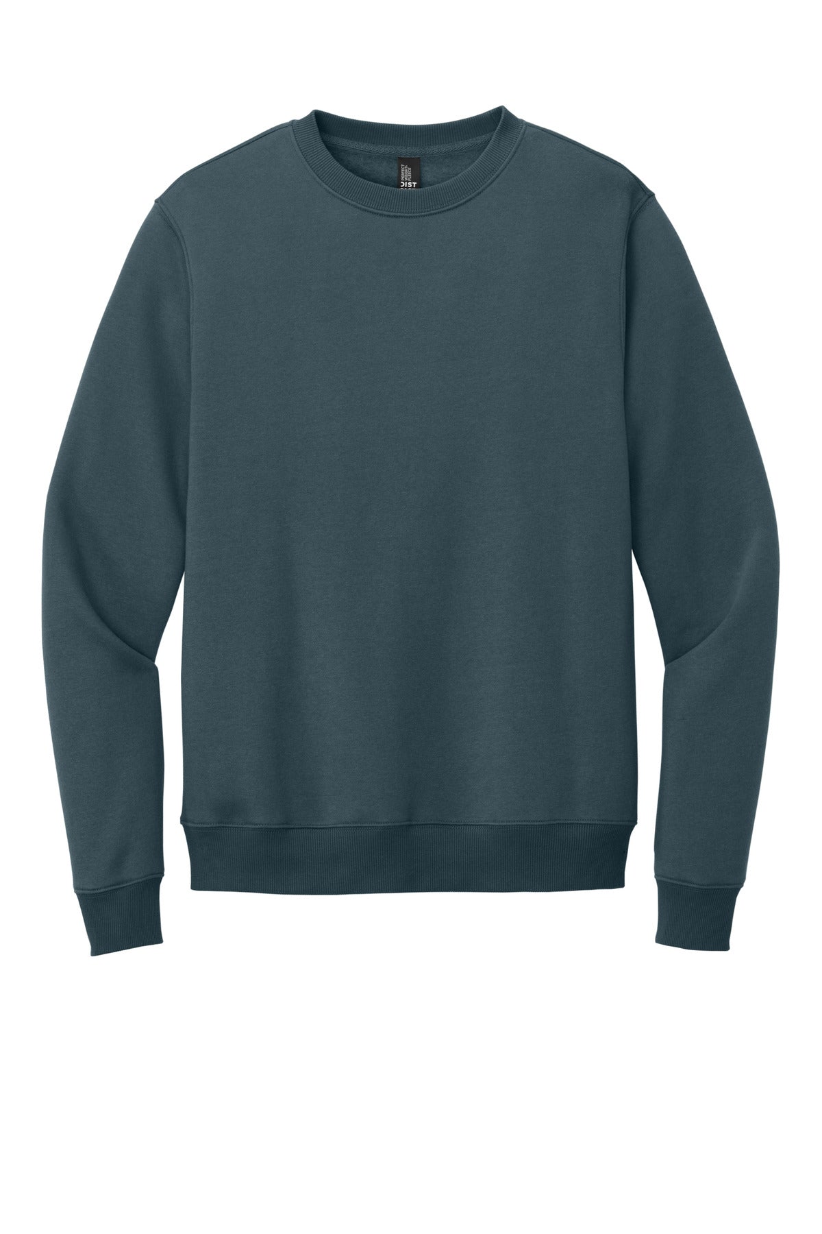 District Perfect Weight Fleece Crew DT1106 Deep Steel Blue