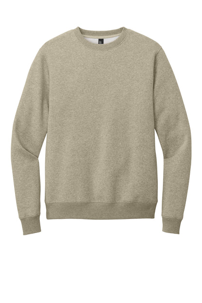 District Perfect Weight Fleece Crew DT1106 Heathered Latte