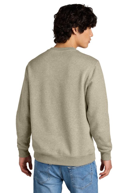 District Perfect Weight Fleece Crew DT1106 Heathered Latte
