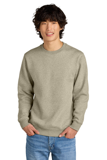 District Perfect Weight Fleece Crew DT1106 Heathered Latte
