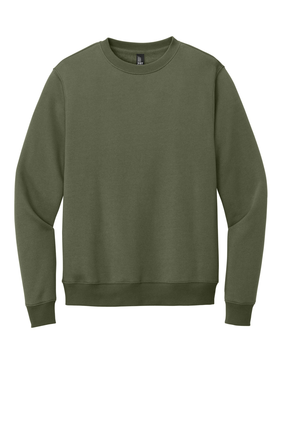 District Perfect Weight Fleece Crew DT1106 Military Green