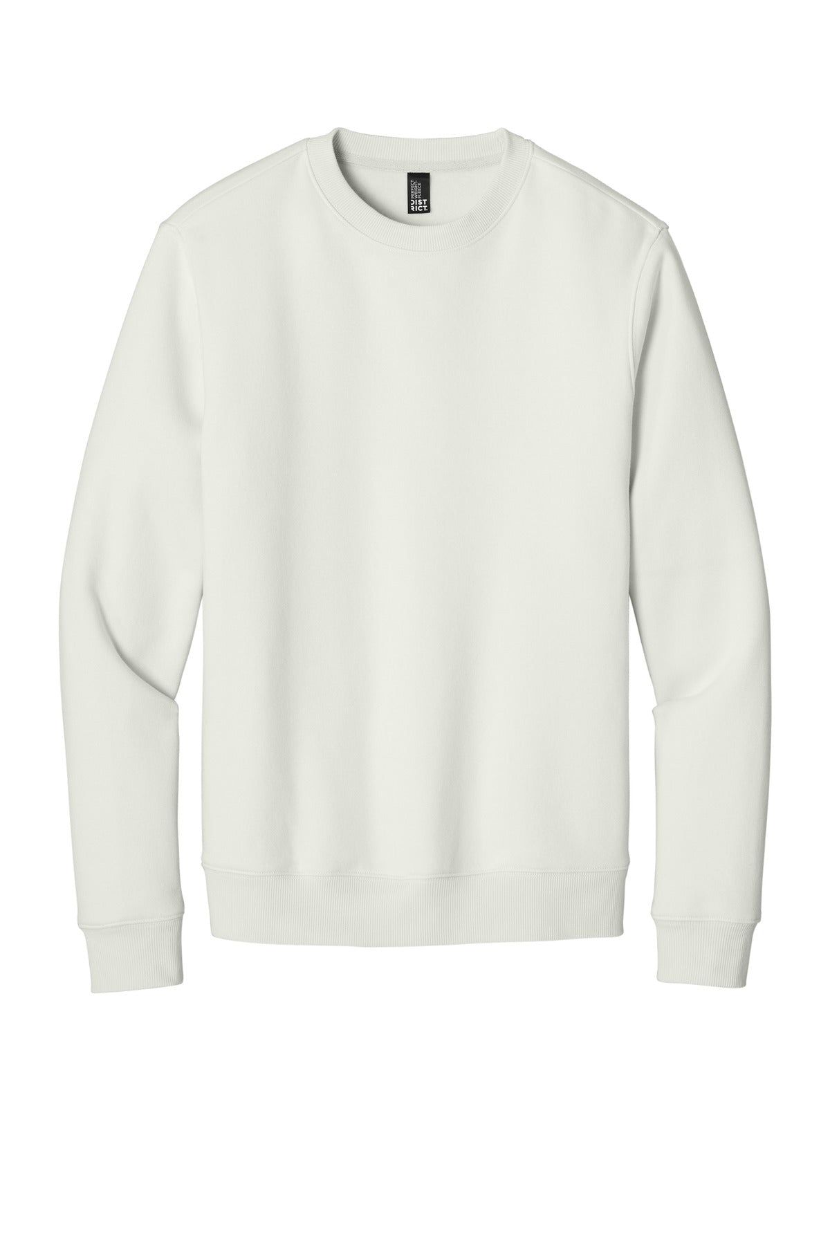District Perfect Weight Fleece Crew DT1106 White Onyx