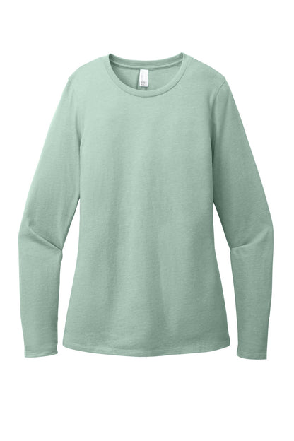 District Women's Perfect Blend CVC Long Sleeve Tee DT110 image 3