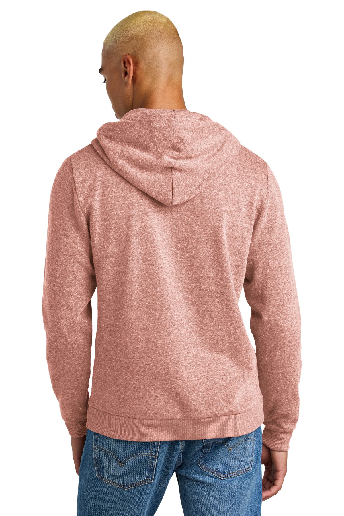District Perfect Tri Fleece Pullover Hoodie DT1300 Blush Frost
