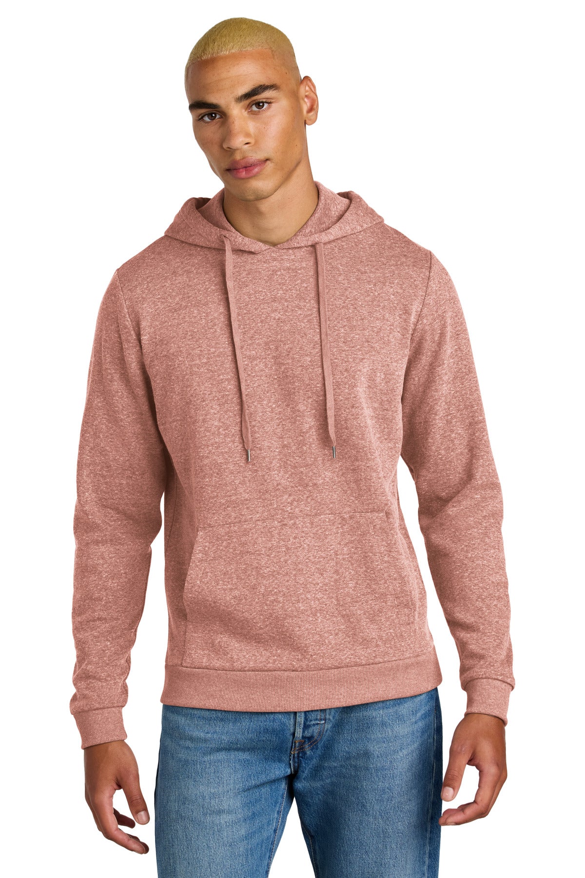 District Perfect Tri Fleece Pullover Hoodie DT1300 Blush Frost