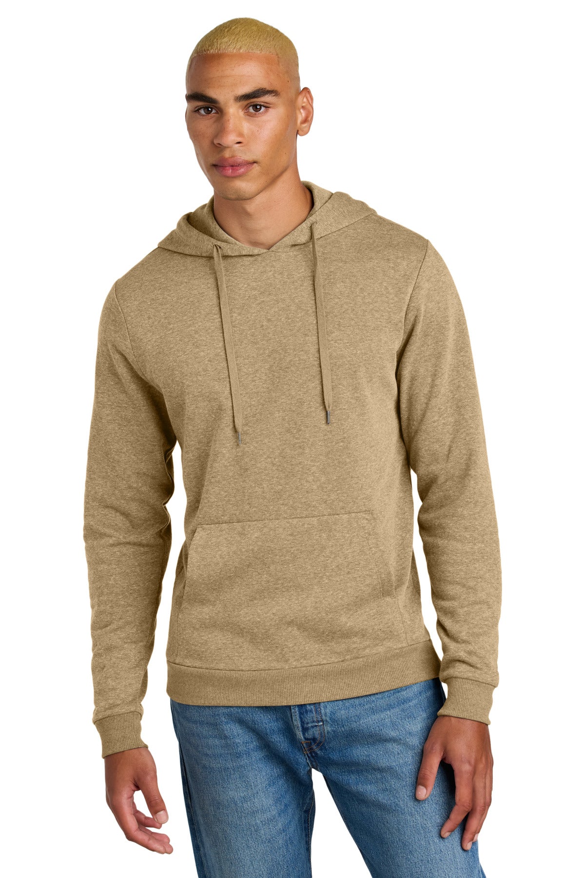 District Perfect Tri Fleece Pullover Hoodie DT1300 Desert Tan Heather