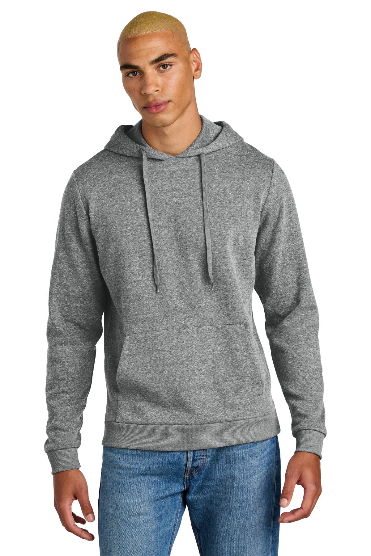 District Perfect Tri Fleece Pullover Hoodie DT1300 Grey Frost