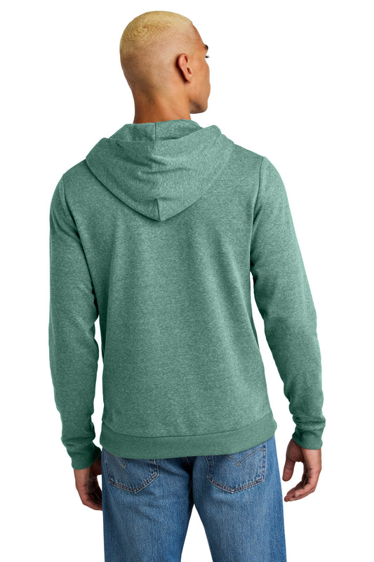 District Perfect Tri Fleece Pullover Hoodie DT1300 Heathered Eucalyptus Blue