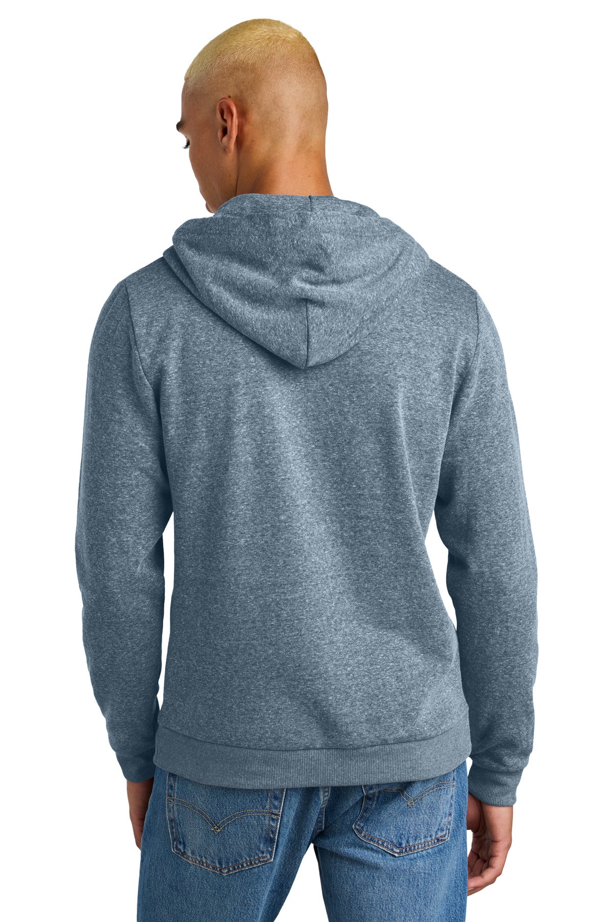 District Perfect Tri Fleece Pullover Hoodie DT1300 Navy Frost