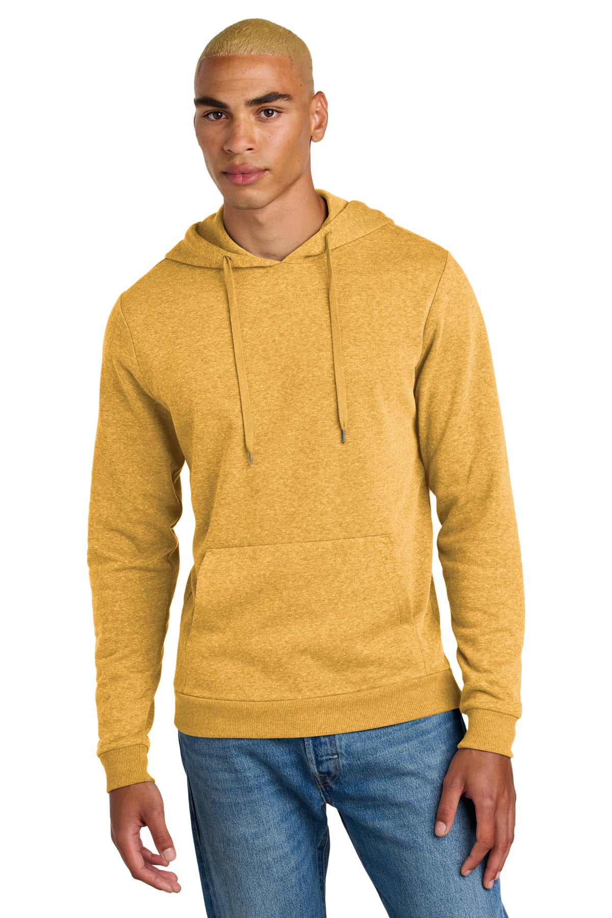 District Perfect Tri Fleece Pullover Hoodie DT1300 Ochre Yellow Heather