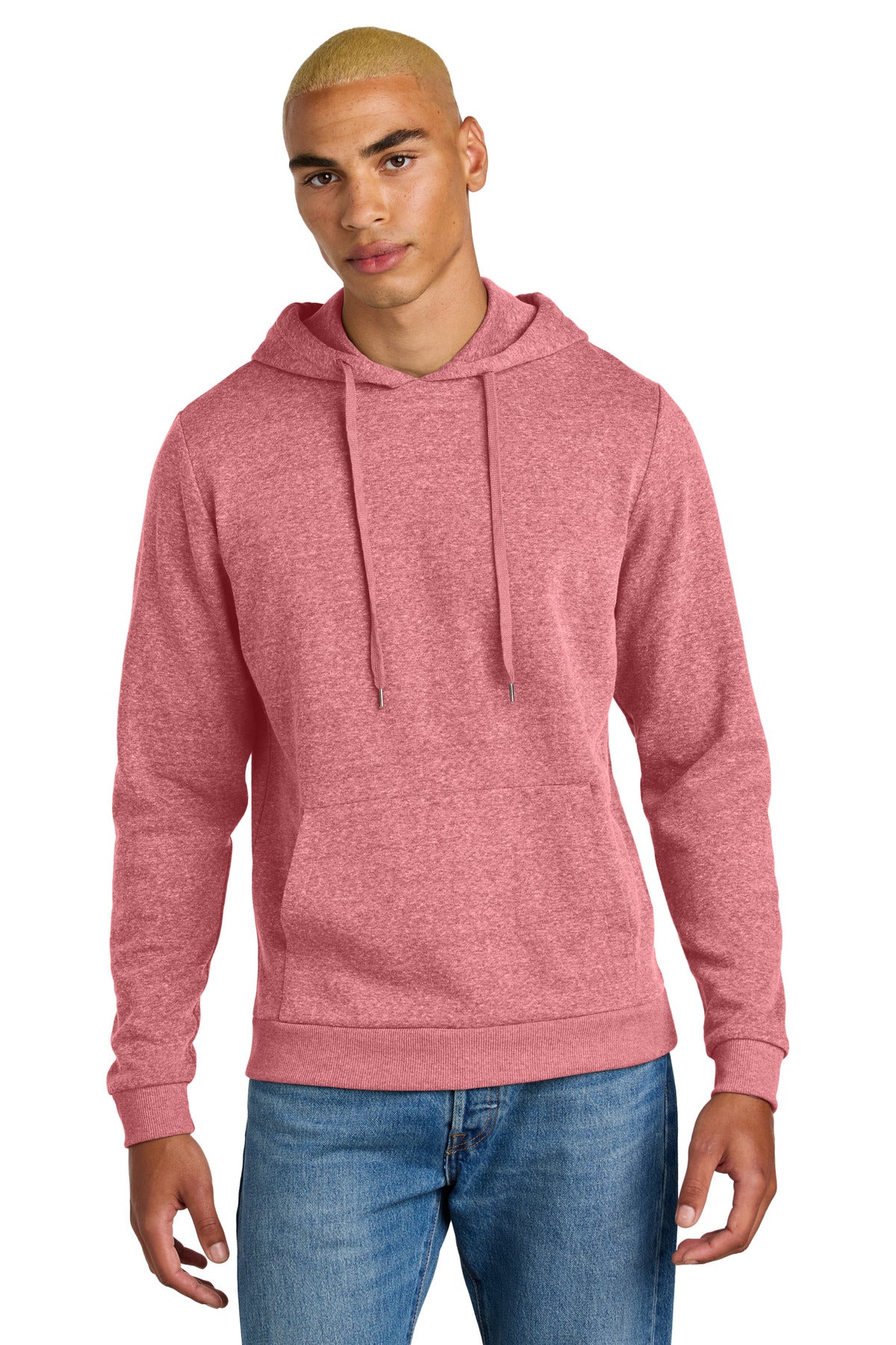 District Perfect Tri Fleece Pullover Hoodie DT1300 Red Frost