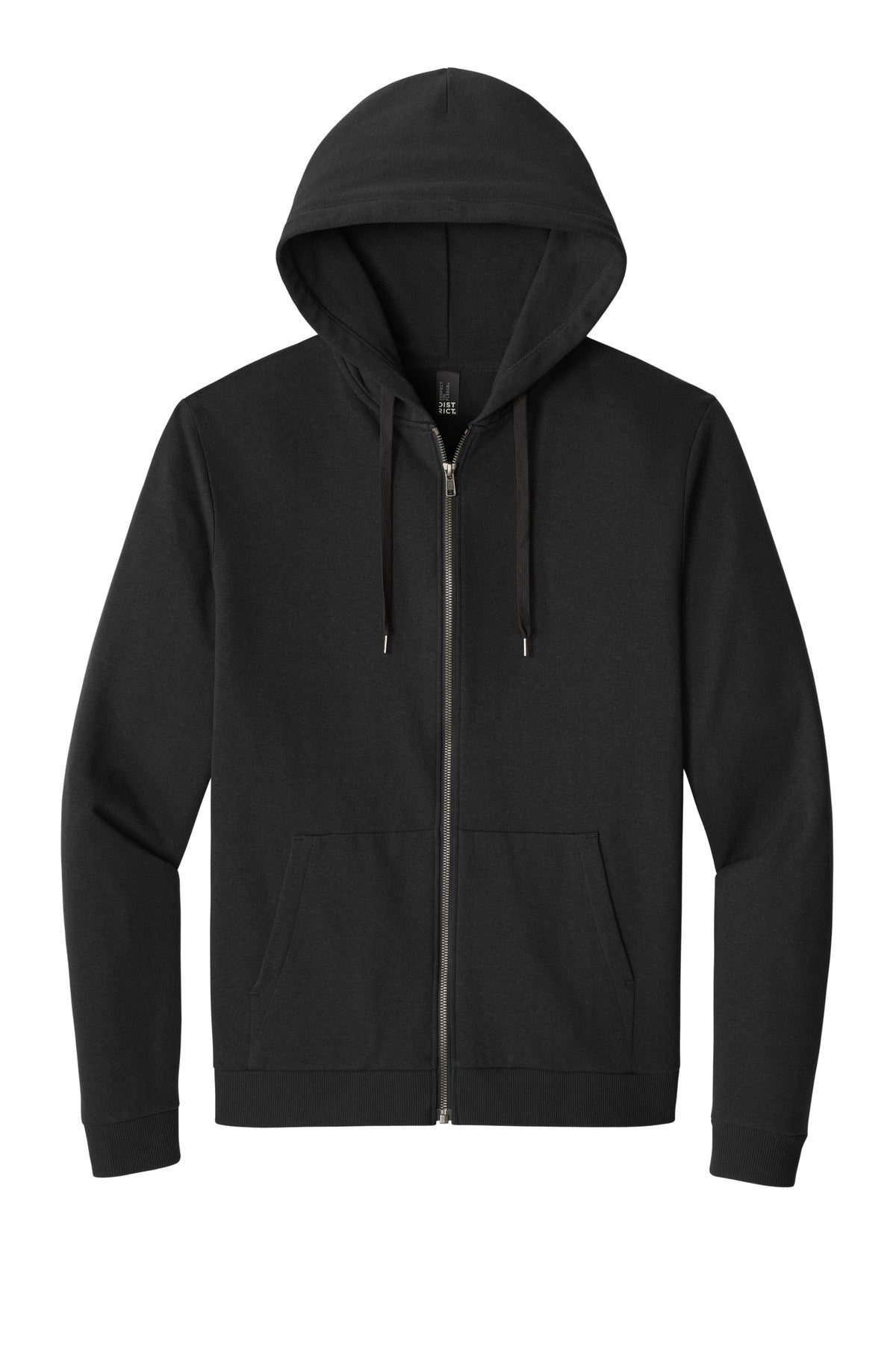 District Perfect Tri Fleece Full-Zip Hoodie DT1302 Black