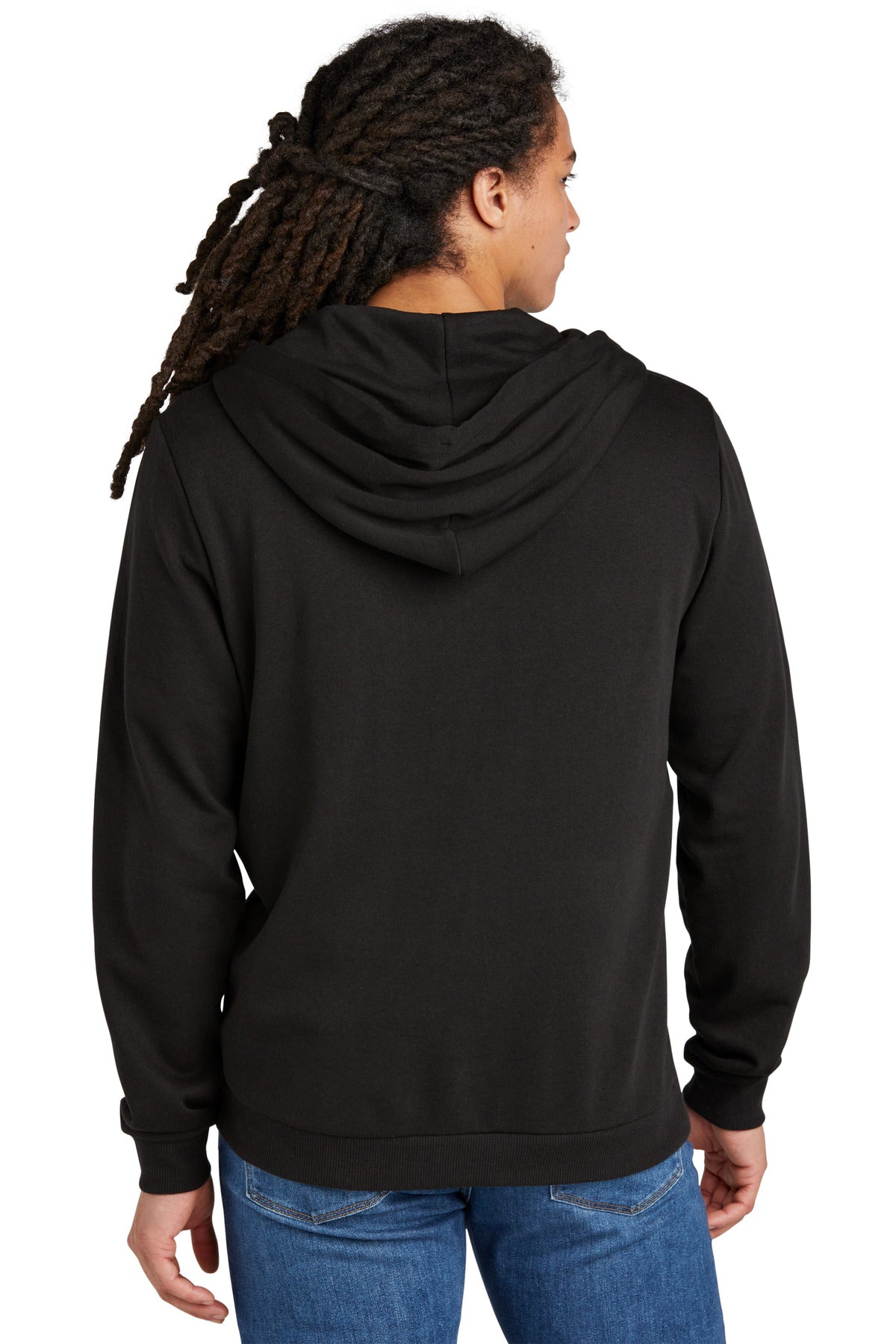 District Perfect Tri Fleece Full-Zip Hoodie DT1302 Black