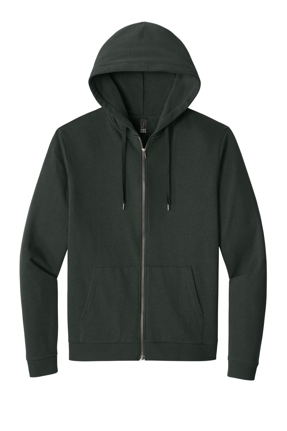 District Perfect Tri Fleece Full-Zip Hoodie DT1302 Deepest Grey