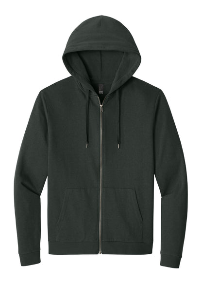 District Perfect Tri Fleece Full-Zip Hoodie DT1302 Deepest Grey