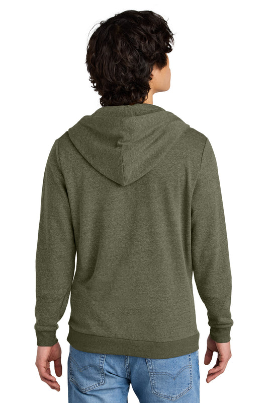 District Perfect Tri Fleece Full-Zip Hoodie DT1302 Military Green Frost