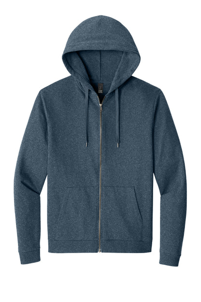 District Perfect Tri Fleece Full-Zip Hoodie DT1302 Navy Frost