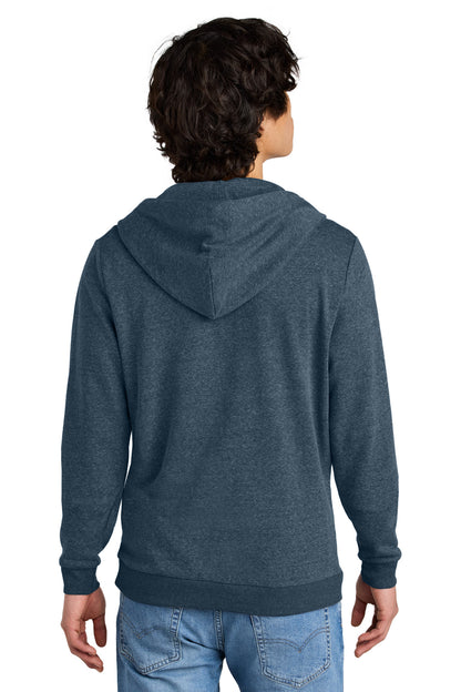 District Perfect Tri Fleece Full-Zip Hoodie DT1302 Navy Frost