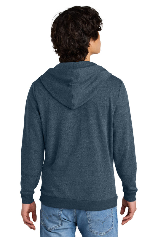 District Perfect Tri Fleece Full-Zip Hoodie DT1302 Navy Frost